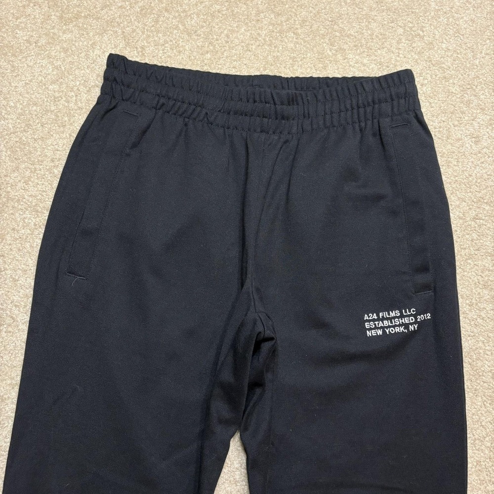 A24 Films Sweatpants Mens Medium Black Jogger Pants Embroidered Indie Horror